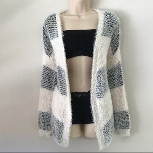 Pink Rose Drop Open Knit Women’s Cardigan S